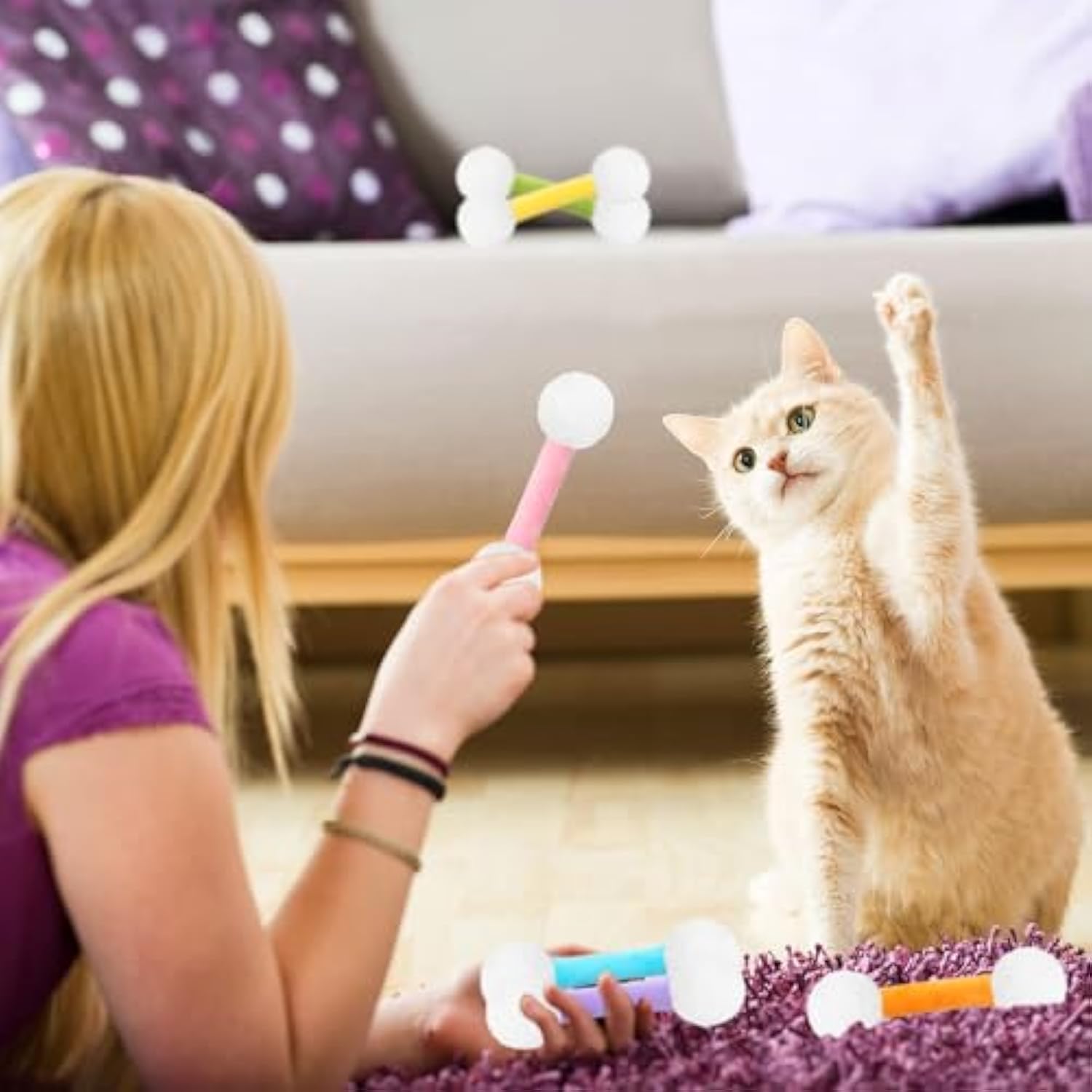 Swabs Catnip Toys Set Of Soft Plush Cat Kicker Toys Pets dealsniper-net