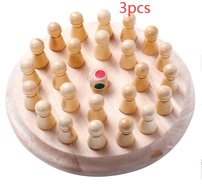 Children's Wooden Educational Toys Memory Chess Kid Kids DealSniper.net 3pcs White