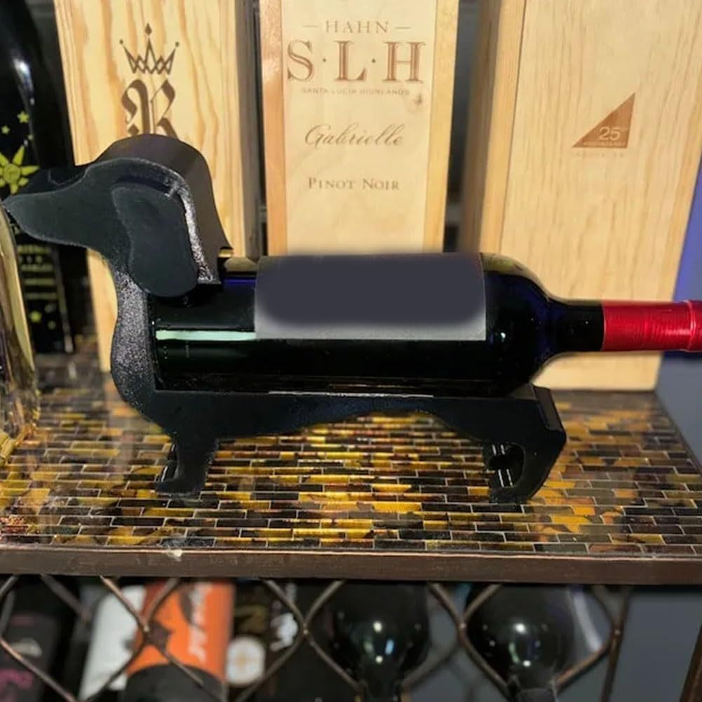 Dachshund Wine Bottle Holder Wine Cabinet Dachshund Kitchen DealSniper.net Black Plastic