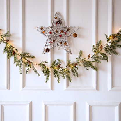 Led Lights Wall Hanging Lamp Rattan Copper Decoration Holidays DealSniper.net Green 1.75m