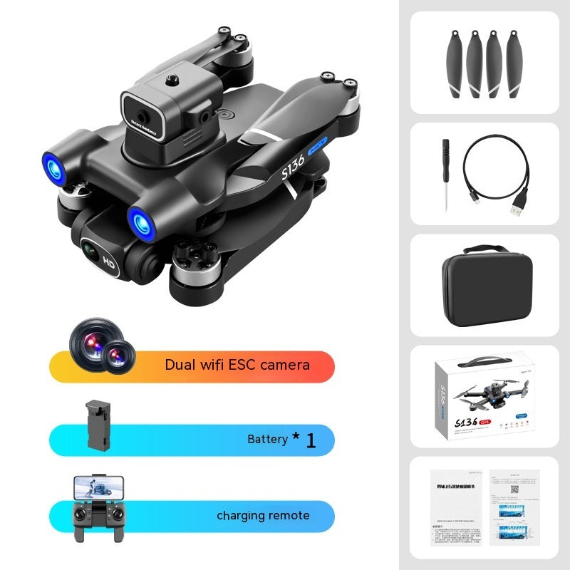 Mini Brushless GPS UAV Automatic Return Flight Electronics dealsniper-net S136 Infrared One Battery Version
