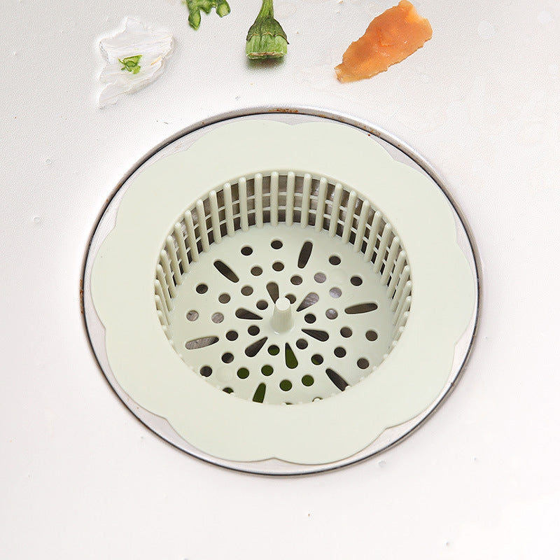 Creative Kitchen Flower-shaped Sink Funnel Strainer Kitchen dealsniper-net Green