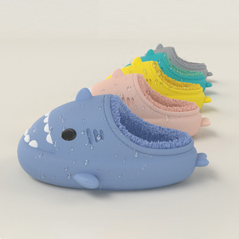 Shark Shoes For Child Cute Waterproof Warm Slippers Kids dealsniper-net