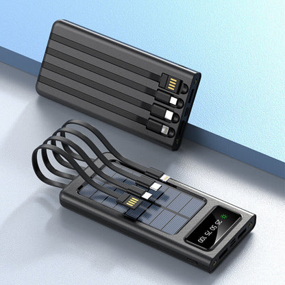 Solar Power Bank 900000mAh Batterie Electronics DealSniper.net Black