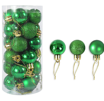 Christmas Decoration Shiny Matte Christmas Ball Holidays DealSniper.net 6cm Green