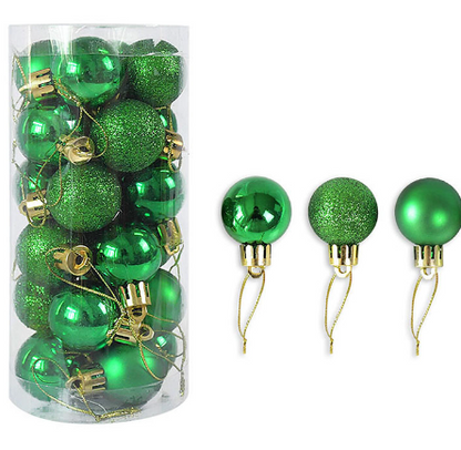 Christmas Decoration Shiny Matte Christmas Ball Holidays DealSniper.net 6cm Green