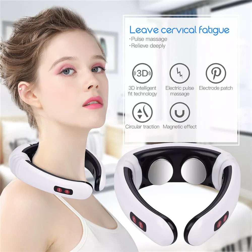 Electric Tens Unit Pulse Neck Massager Magnetic Pulse Beauty dealsniper-net