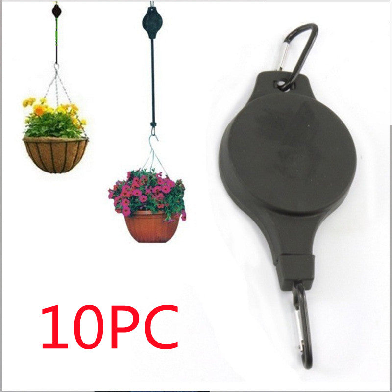 Free Lifting Hanging Basket Bird Cage Hook Home Decor Gym From House Black 10pcs