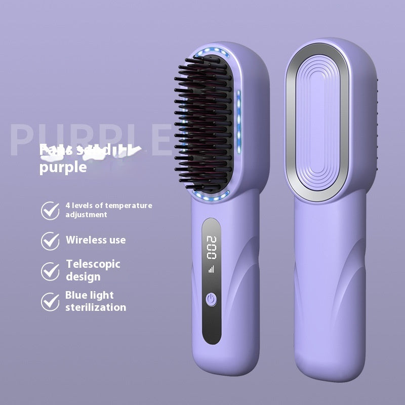 Negative Ion Straight Comb Blue Light Hair Care Beauty dealsniper-net Rosemary Violet