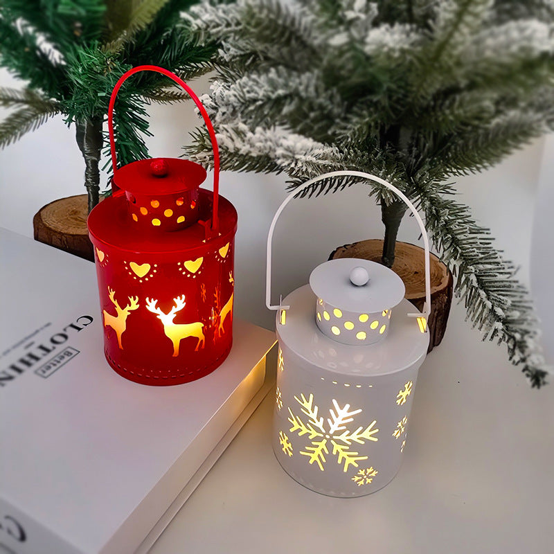 Christmas Candle Lights LED Small Lanterns Wind Lights Electronic Candles Nordic Style Creative Holiday Decoration Decorations Holidays dealsniper-net