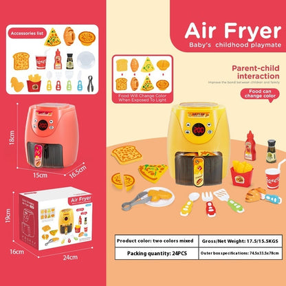 Air Fryer Simulation Kitchenware Kitchen Food Color Kids dealsniper-net Cheese Yellow English Version