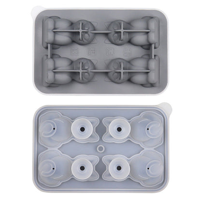 Cat Ice Tray Silicone Mold Household Kitchen DealSniper.net Gray Cat Ice Tray