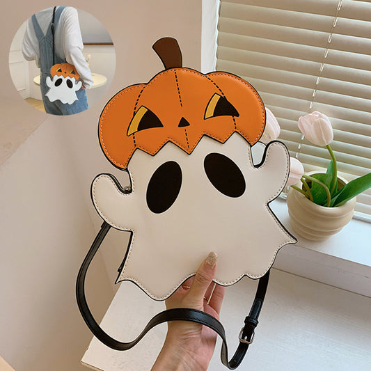 Halloween Shoulder Bags Creative 3D Cartoon Pumpkin Ghost Design Holidays Gym From House