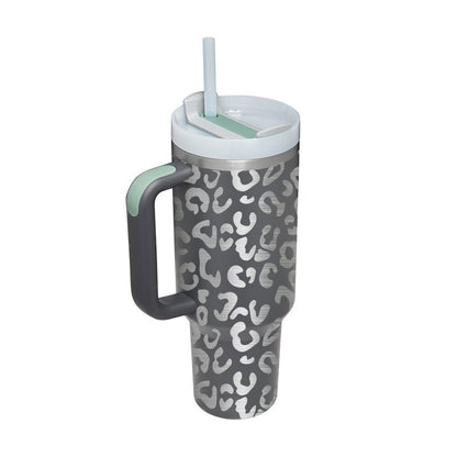 Valentines Day Gift Thermal Mug 40oz Straw Coffee Insulation Cup Holidays dealsniper-net Grey 1200ML