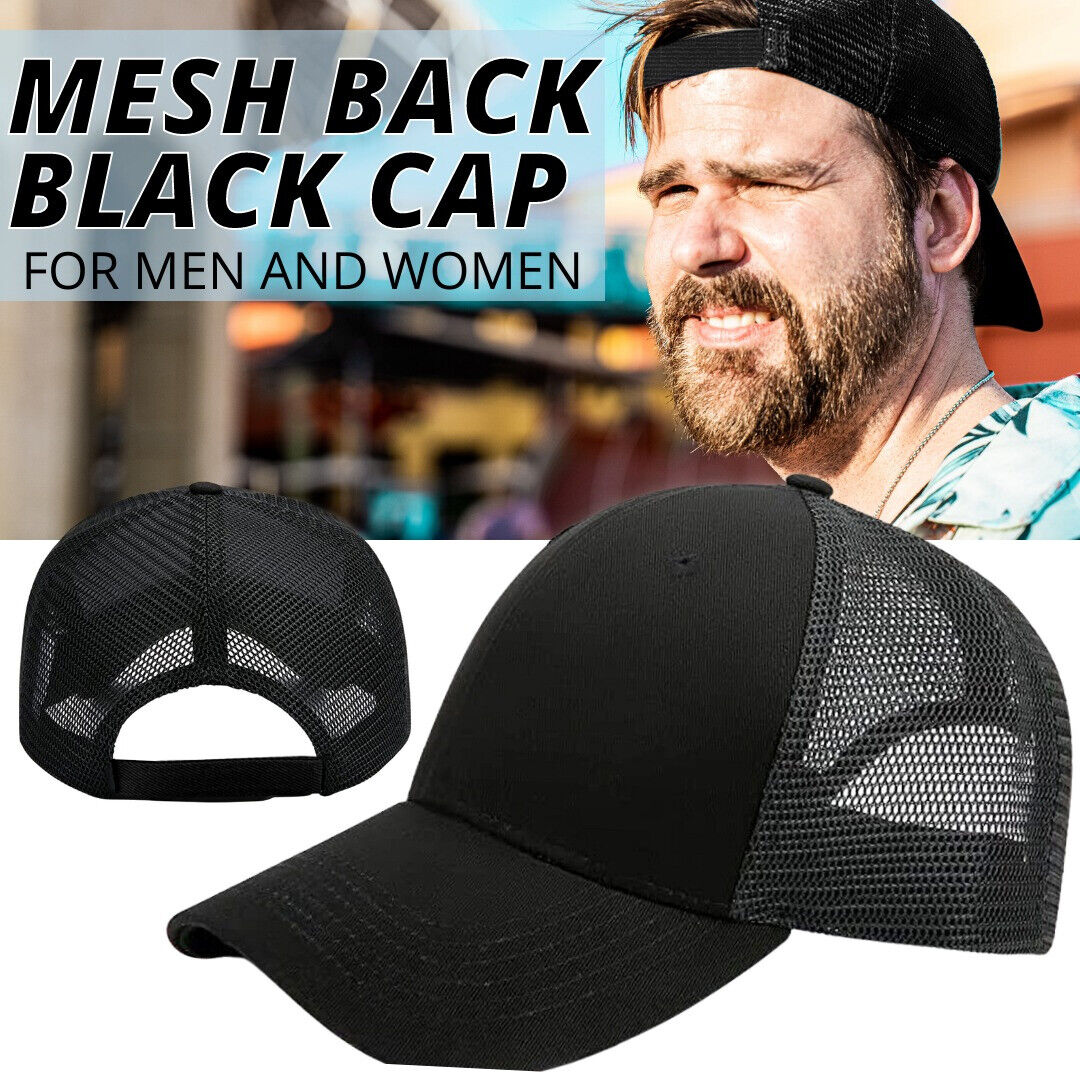 2 Pack Baseball Cap Ball Dad Hat Adjustable Plain Solid Washed Mesh Men Women Men dealsniper-net