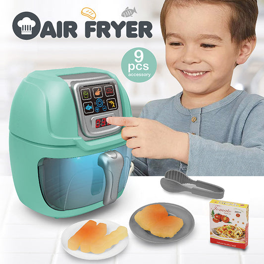 New Children Play House Kitchen Simulation Toy Air Fryer Kids Gym From House