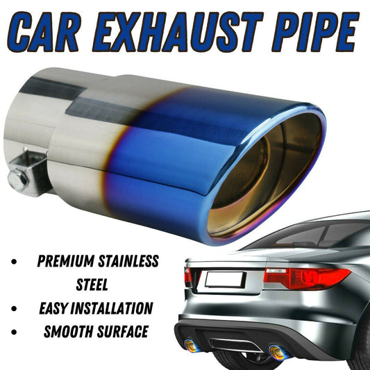 Car Exhaust Pipe Tip Rear Tail Throat Muffler Stainless Steel Round Accessories Vehicle dealsniper-net Multi color