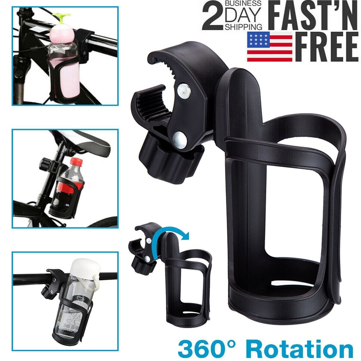 Water Bottle Cage Mount Drink Bicycle Handlebar Bike Cup Holder Cycling Beverage Outdoor DealSniper.net