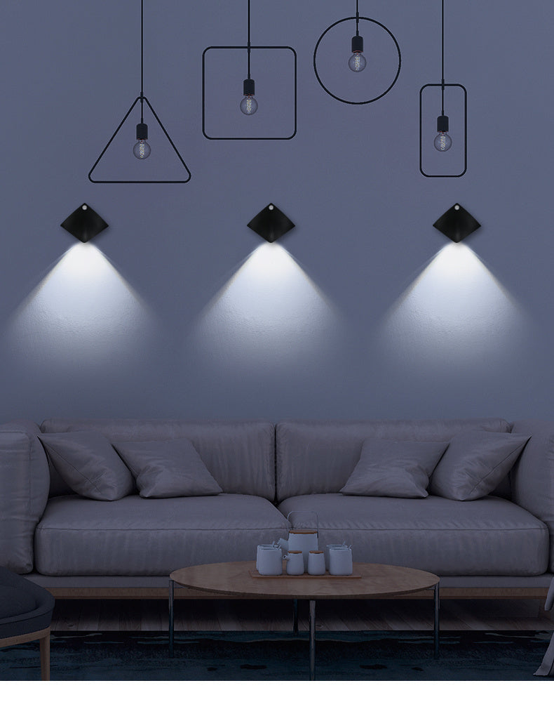 Wireless USB Rechargeable Decor Wall Lamp Human Body Sensing House DealSniper.net AAA battery white light