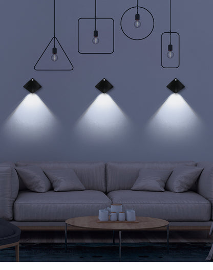 Wireless USB Rechargeable Decor Wall Lamp Human Body Sensing House DealSniper.net AAA battery white light