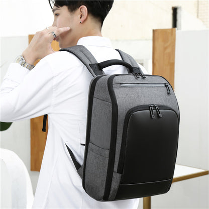 Men On Business Computer Backpack USB Reflective Strip Men DealSniper.net