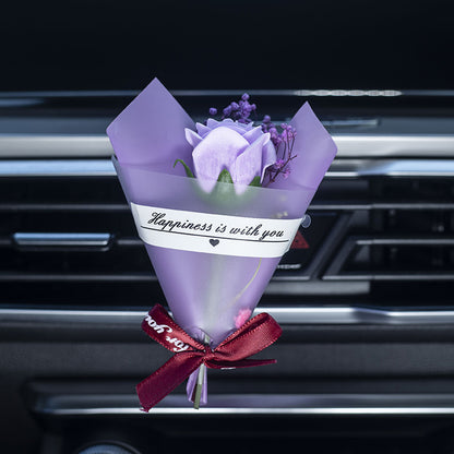 Dried Bouquet Car Aromatherapy Vent Vehicle dealsniper-net Fragrant Purple Rose