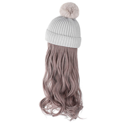 Autumn And Winter New Removable Fashion Woolen Hat Beauty Gym From House Gray Purple Gold