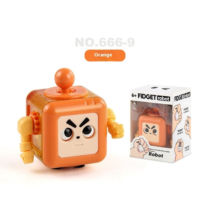 Pressure Reduction Toy Robot Compressed Decompression Toy Kids dealsniper-net Orange Eye Opening 43g