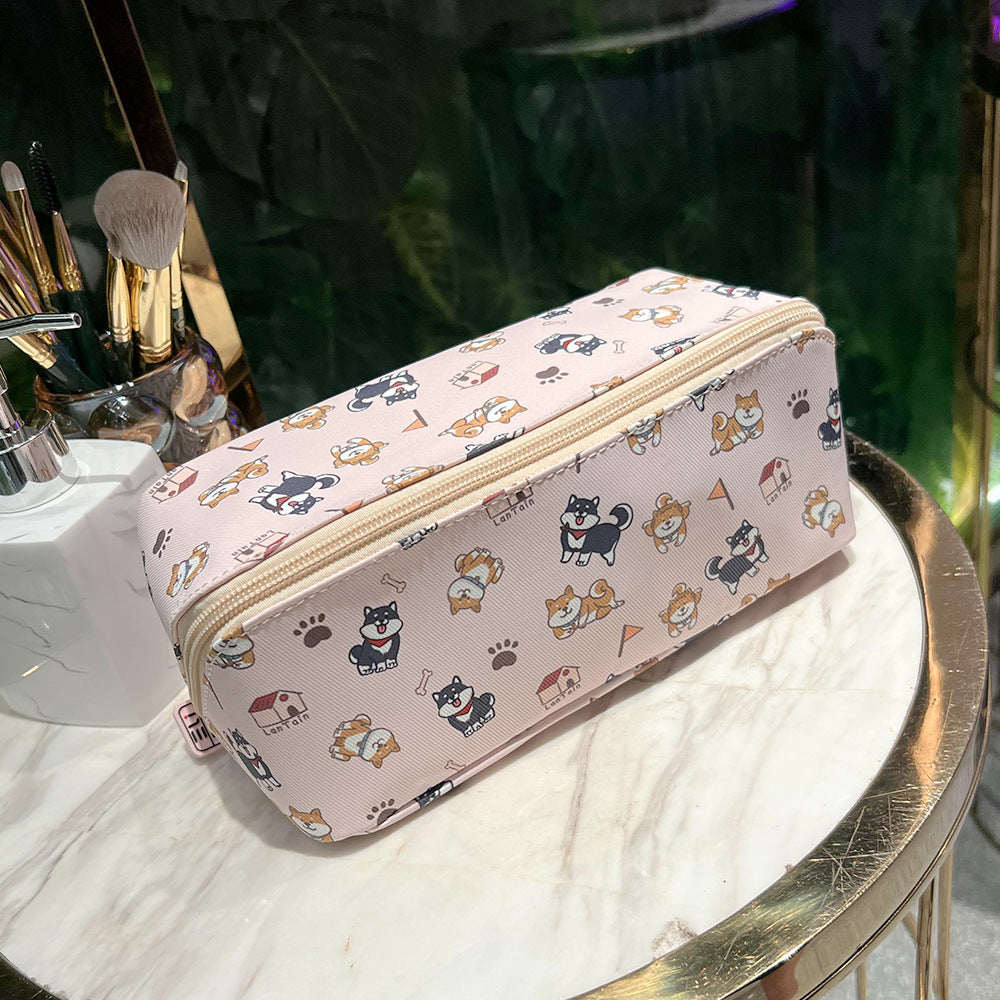 Cute Dog Pets Print Cosmetic Bag Waterproof Makeup Bags Travel Pets DealSniper.net