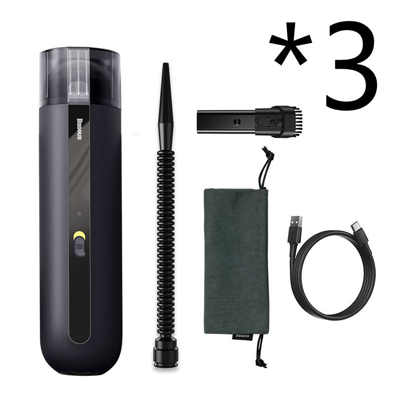 Car Vacuum Cleaner Wireless 5000Pa Handheld Mini Vaccum Vehicle dealsniper-net Black 3pcs