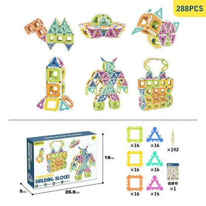 Splicing Buckle Building Blocks Toy Space Three-dimensional Kids dealsniper-net 288pcs English Package