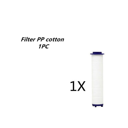 Propeller Driven Shower Head With Stop Button And Cotton Filter