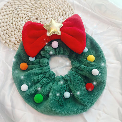 Christmas Pet Bow-knot Collar Friendly To Skin Xmas Pet Scarf Pets Gym From House Green L