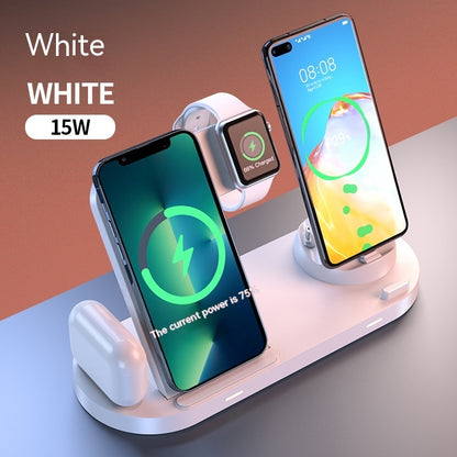 Folding Magnetic Wireless Charger Multi-function Gadgets Gym From House Wireless Charger Octagonal White 15W
