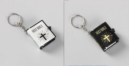 Mini HOLY Bible Keychain Religious Christian Jesus Keyring