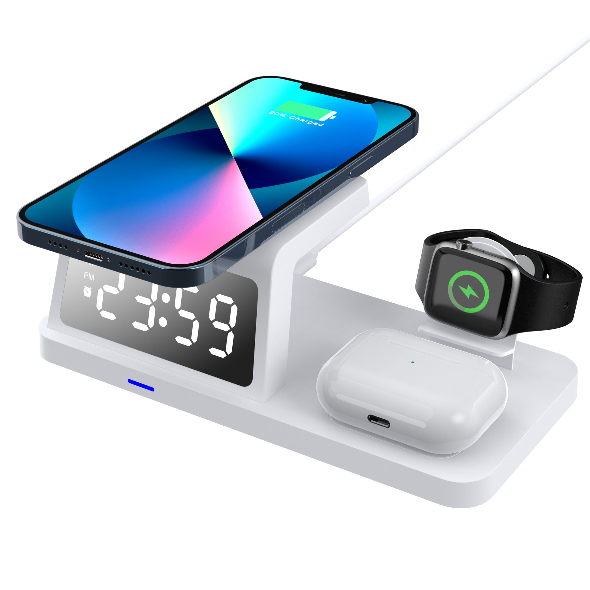 Four-in-one Clock Wireless Charger Fast Charger Gadgets Gym From House