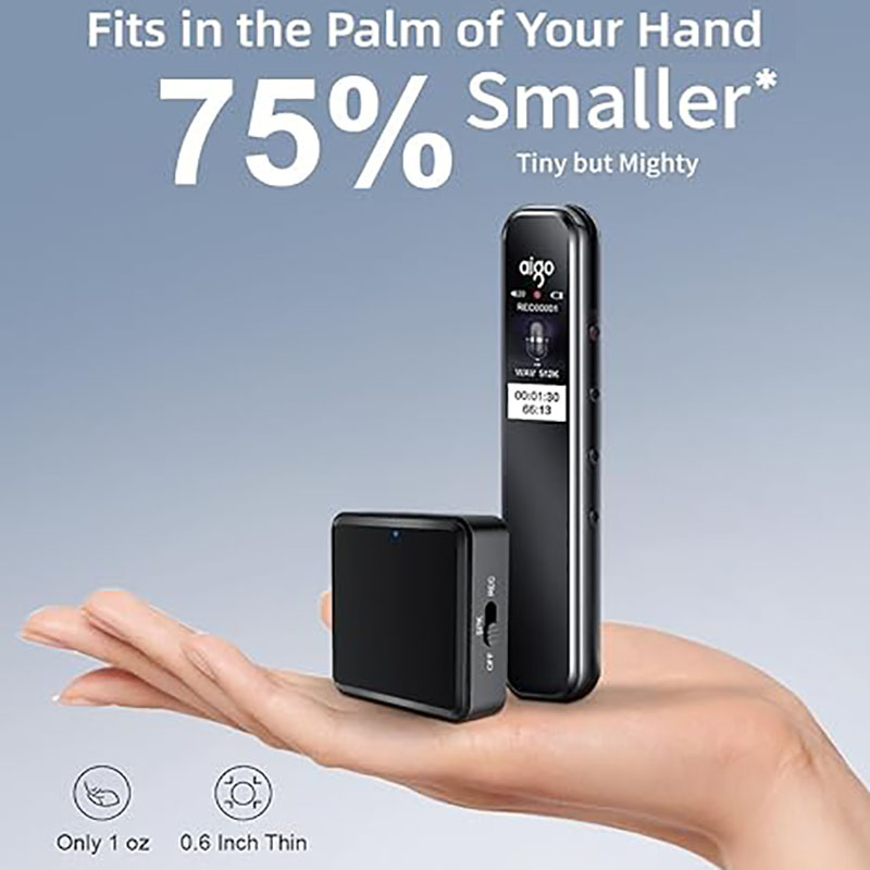 Magnetic Digital Voice Recorder With AI-Triple Noise Reduction Ai Recorder Own Home Store