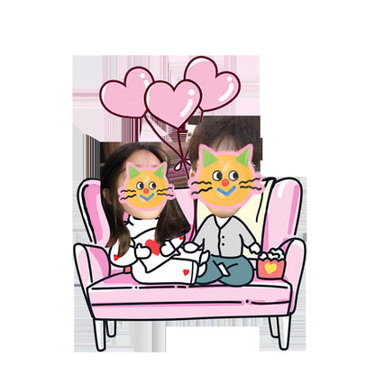 Acrylic Photo Cartoon Key Button Pendant Ornaments Gadgets DealSniper.net Love Little Sofa