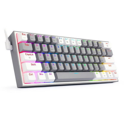 RGB Light Dual Keycap Wired Mechanical Keyboard Electronic dealsniper-net grey