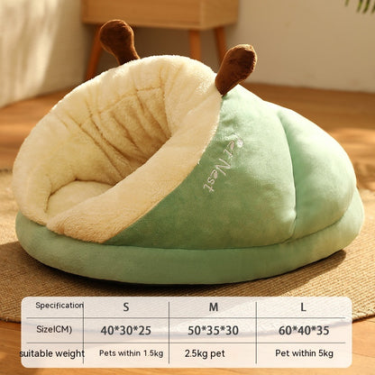 Pet Bed Winter Cat Dog Slippers Small Nest Pets Gym From House