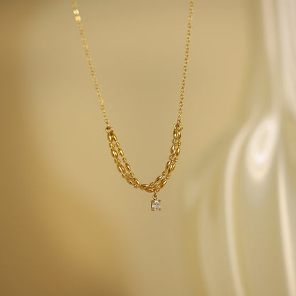 Titanium Steel Necklace For Women Clavicle Chain Jewelry dealsniper-net
