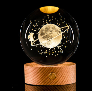 Luminous Galaxy Crystal Ball Decoration 3D Laser Inner Carving Home Decor DealSniper.net