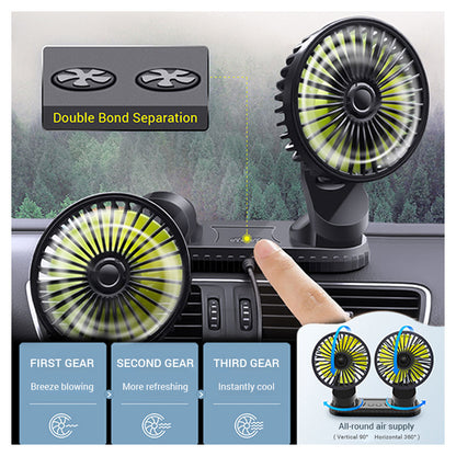 12V-24V USB Car Fan For Dashboard Air Circulation Vehicle DealSniper.net