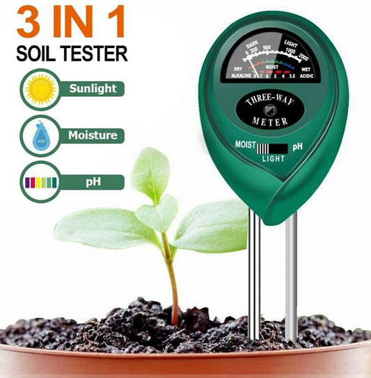 3 In1 Soil Tester Water PH Moisture Light Test Meter Kit For Garden Plant Flower Garden dealsniper-net Green