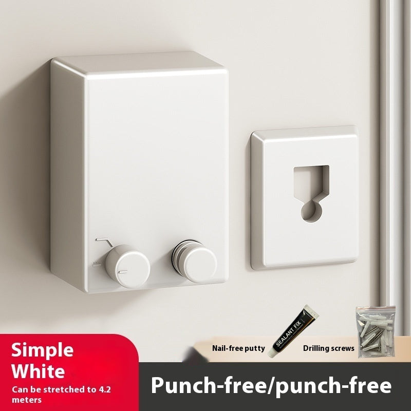 Invisible Clothesline Punch-free Balcony Wall-mounted House DealSniper.net Simple White