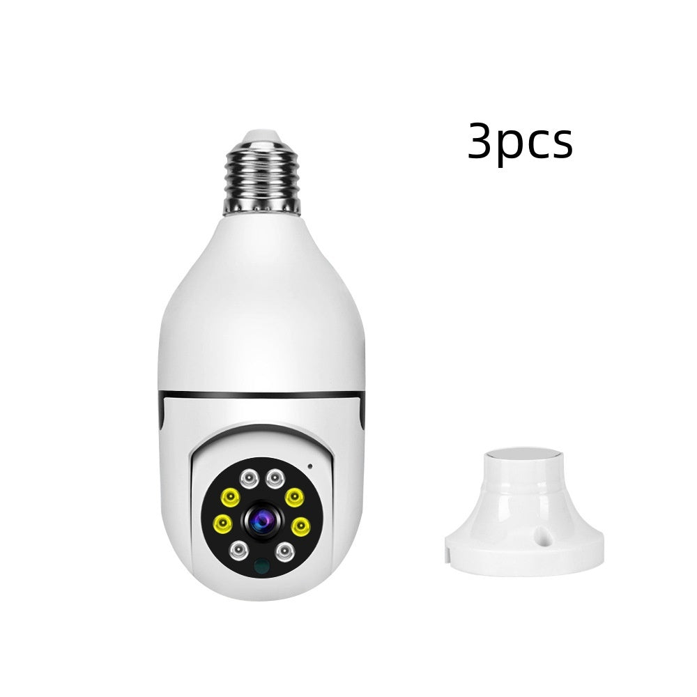 Panoramic Lamp Holder Camera Wireless E27 Bulb Camera Electronics dealsniper-net 2.4G English white 3pcs