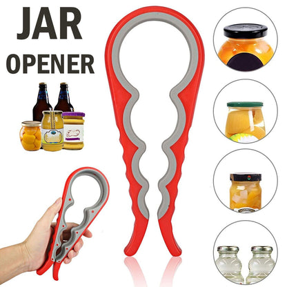 Adjustable Multifunctional Can Opener Jar Lid Gripper Kitchen For Elderly Senior Kitchen DealSniper.net Jar Opener