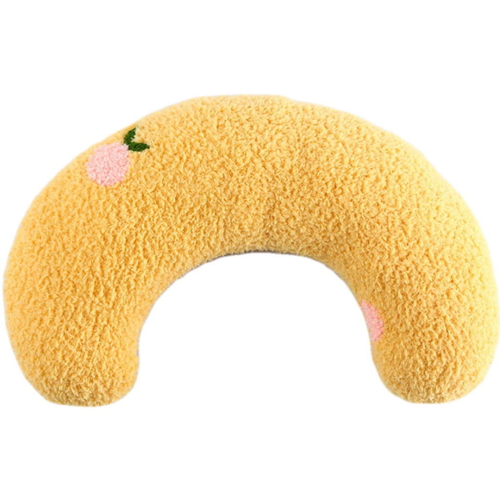 Little Pillow For Cats Fashion Neck Protector Deep Sleep Puppy U-Shaped Pillow Pets Pillow Kitten Headrest Dog Sleeping Pillow Pet Products Pets dealsniper-net Yellow 1PCS