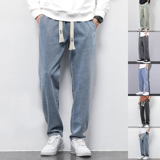 Summer Loose Wide Leg Jeans Pants Men Fashion