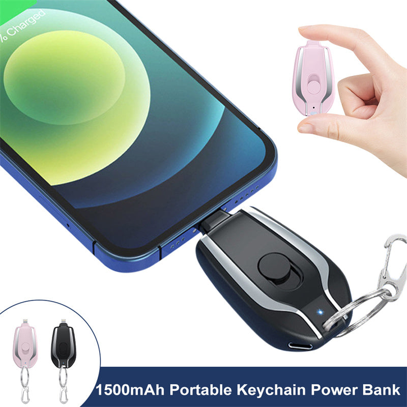 1500mAh Mini Power Emergency Pod Keychain Charger Gadgets dealsniper-net